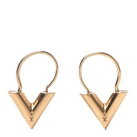 louis vuitton v earrings|Louis Vuitton v earrings gold.